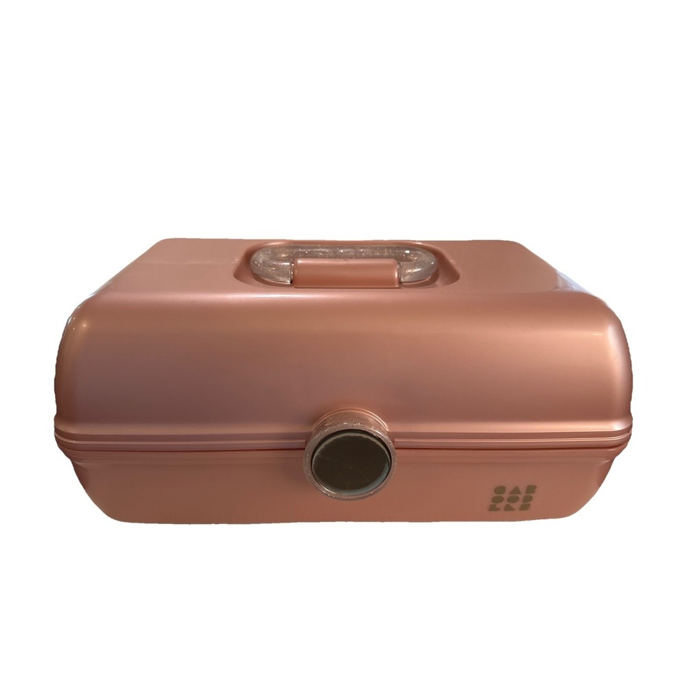 Rose Gold Marble Caboodles Large Makeup Case Vintage Rare Made In USA
